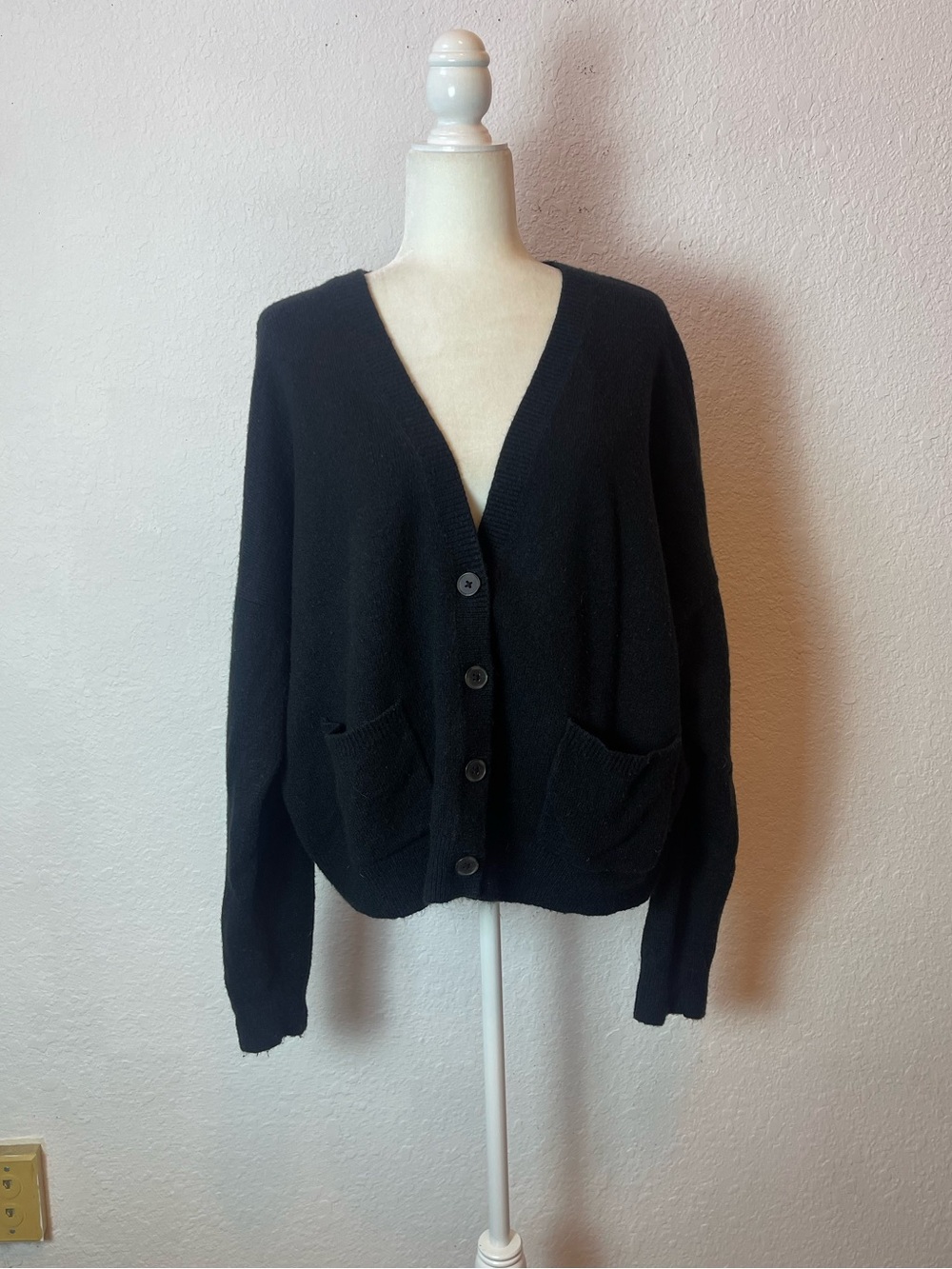Madewell Black Wool bland cardigan size XL
